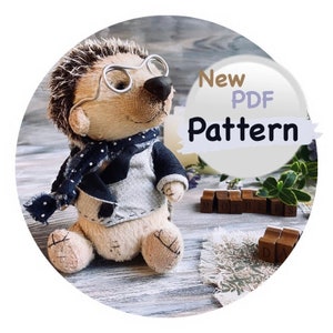 New pattern teddy hedgehog, teddy bear sewing pattern pdf,  sewing pattern for teddy bear clothes