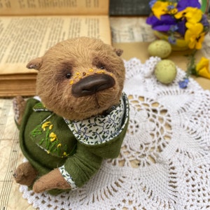 Аrtist teddy bear. OOAK Teddy bear stuffed with sawdust, teddy bear teddy, handmade teddy bear. zdjęcie 8