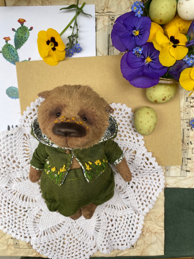 Аrtist teddy bear. OOAK Teddy bear stuffed with sawdust, teddy bear teddy, handmade teddy bear. zdjęcie 7