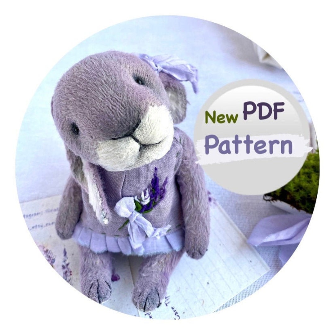 Bunny Sewing Pattern. Sewing Pattern, Soft Toy Pdf Pattern Digital ...