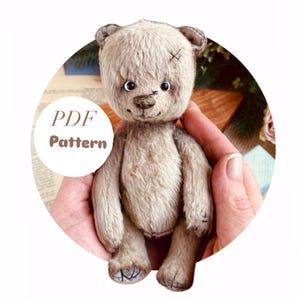 Teddy Bear Sewing Pattern: 5.9 inch DIY Stuffed Animal (PDF Pattern)