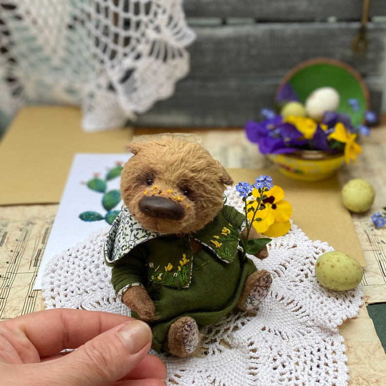 Аrtist teddy bear. OOAK Teddy bear stuffed with sawdust, teddy bear teddy, handmade teddy bear. zdjęcie 5