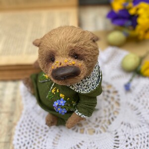 Аrtist teddy bear. OOAK Teddy bear stuffed with sawdust, teddy bear teddy, handmade teddy bear. zdjęcie 10