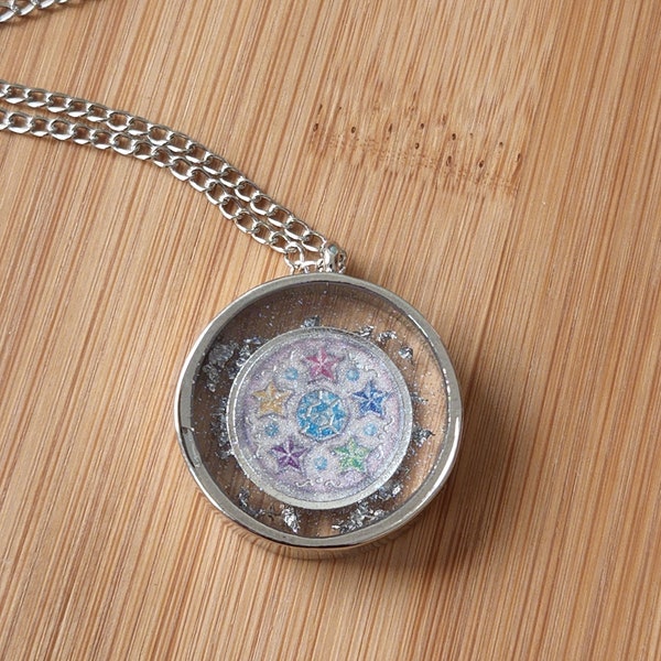 Magical Girl Circle Resin Necklace