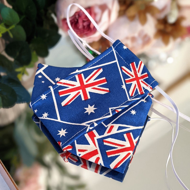 Australian Flag Face Masks / 3D Face Masks Australia / Aussie Etsy