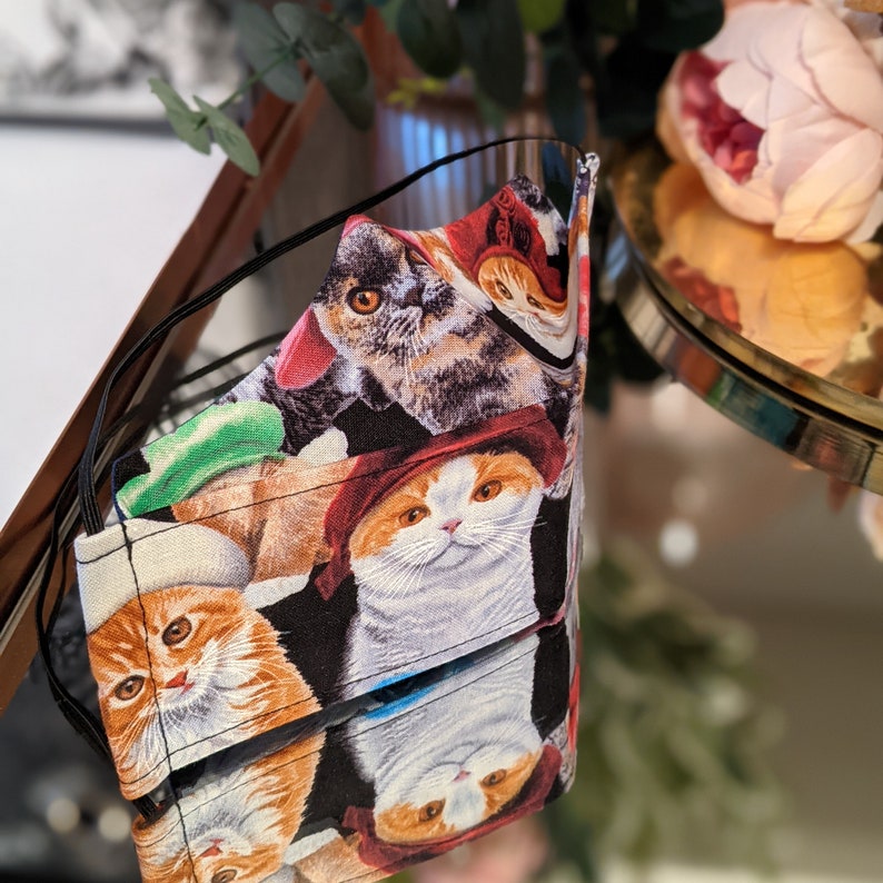 Cats Wearing Hats 3D Face Masks /made in Australia Origami Etsy Australia