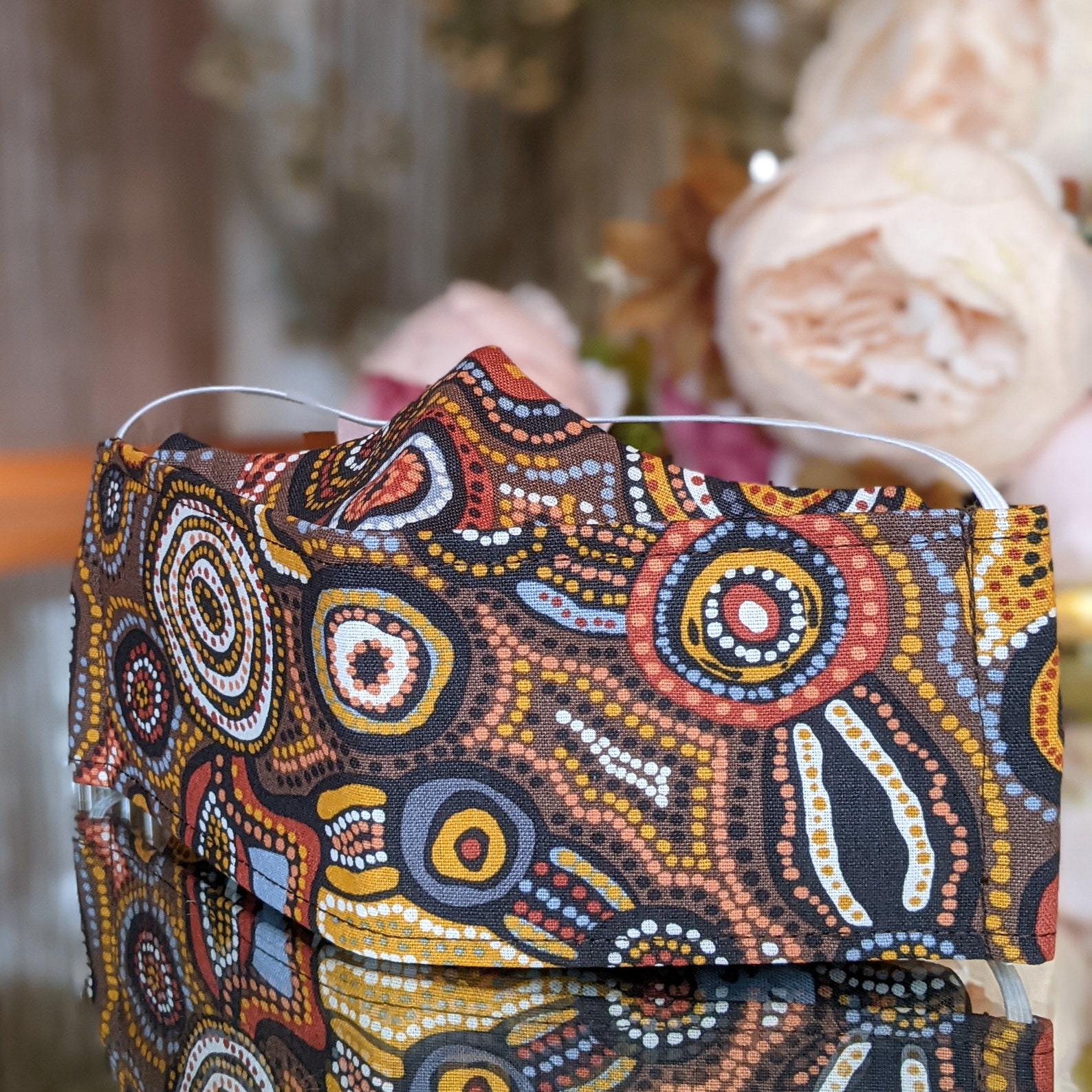 Indigenous Print Face Mask/ Aboriginal Art Facemask Perth/ Etsy