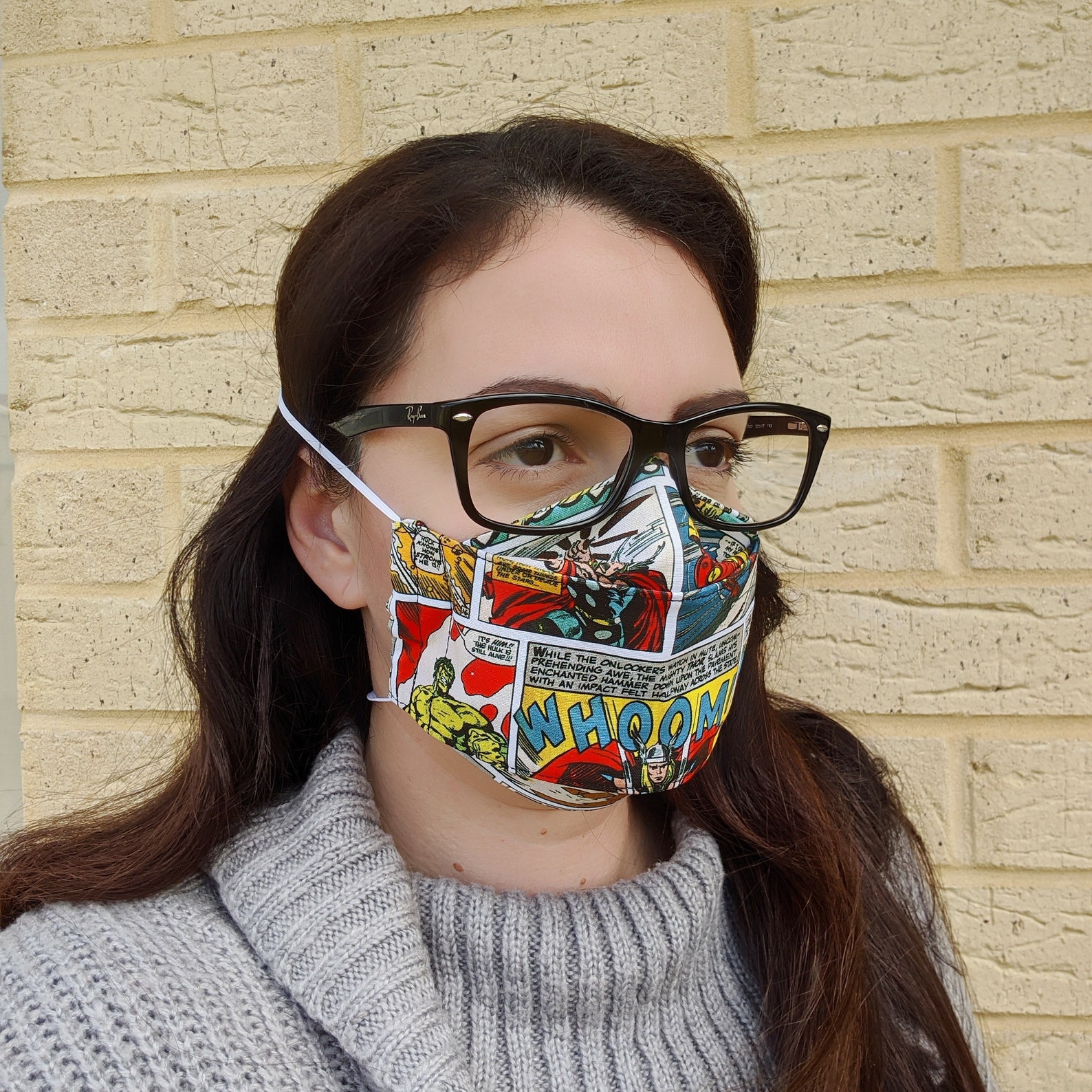 Marvel Comic 3D Face Mask /australian Made Face Mask / Perth Etsy Australia