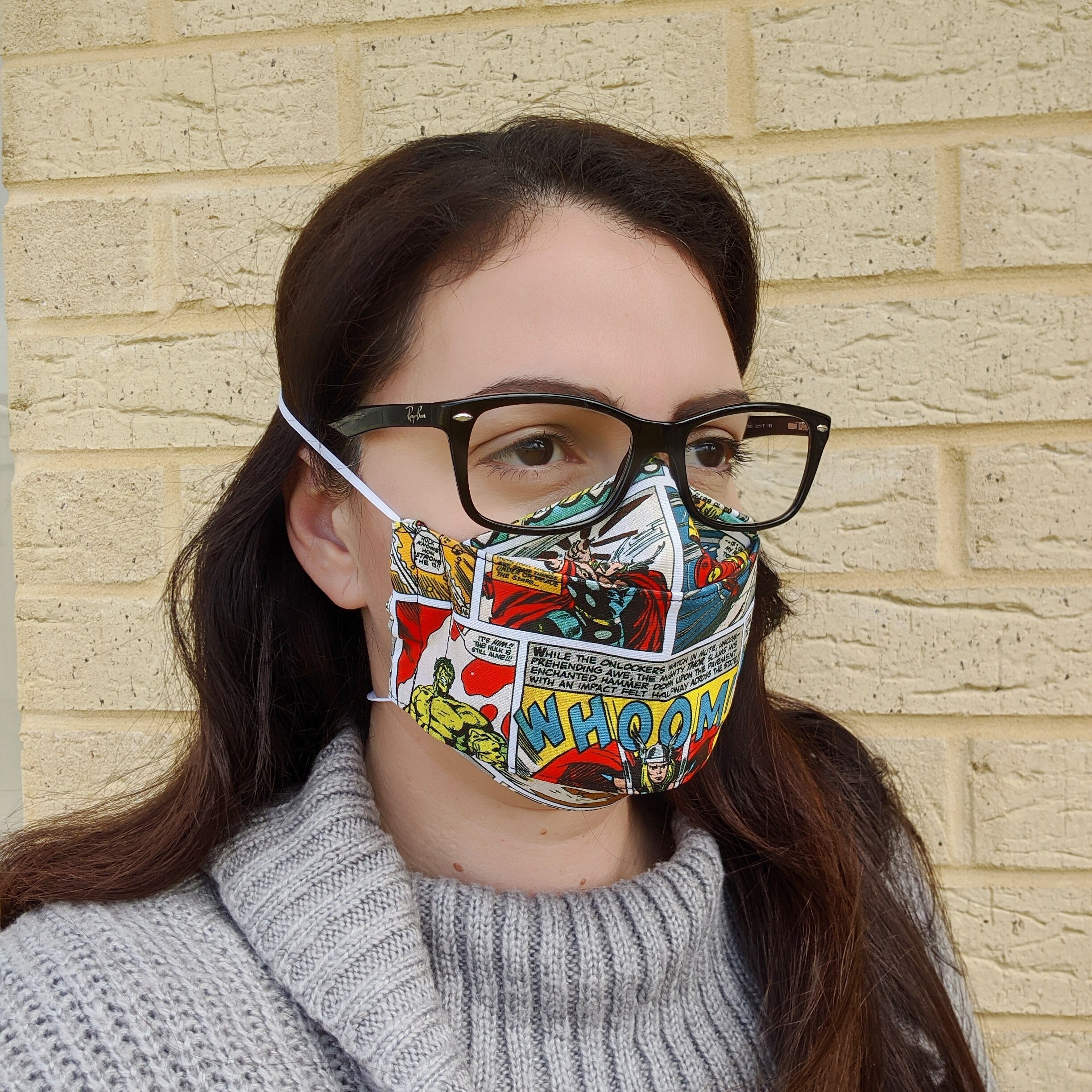 Marvel Comic 3D Face Mask /australian Made Face Mask / Perth Etsy Australia