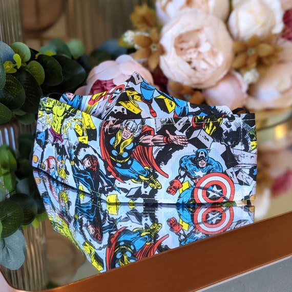 Marvel Comics 3D Face Mask /australian Made Face Mask / Perth Etsy Australia