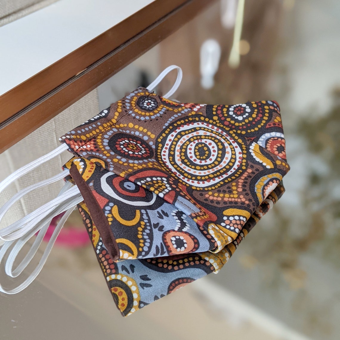 Indigenous Print Face Mask/ Aboriginal Art Facemask Perth/ Etsy