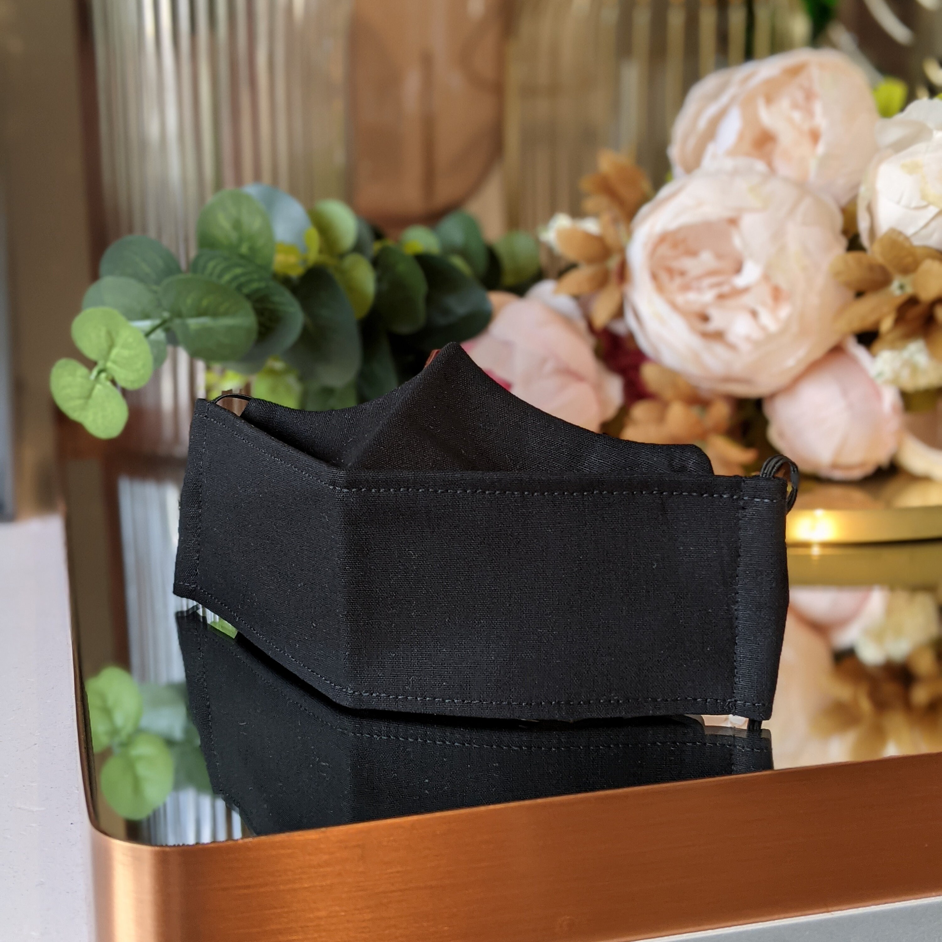 Black 3D Face Masks / Made in Australia/ Black 3D Face Mask / Etsy