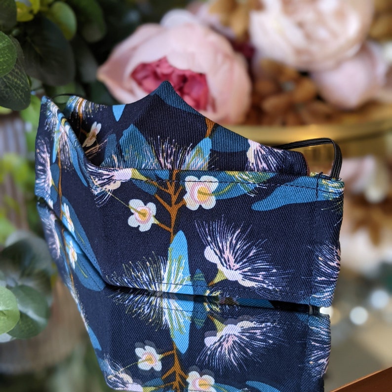 3D Face Mask /made in Australia Blue Syzygium Masks/ Reusable Etsy
