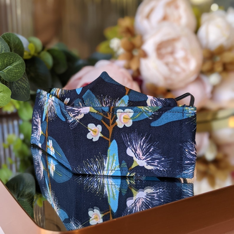 3D Face Mask /made in Australia Blue Syzygium Masks/ Reusable Etsy