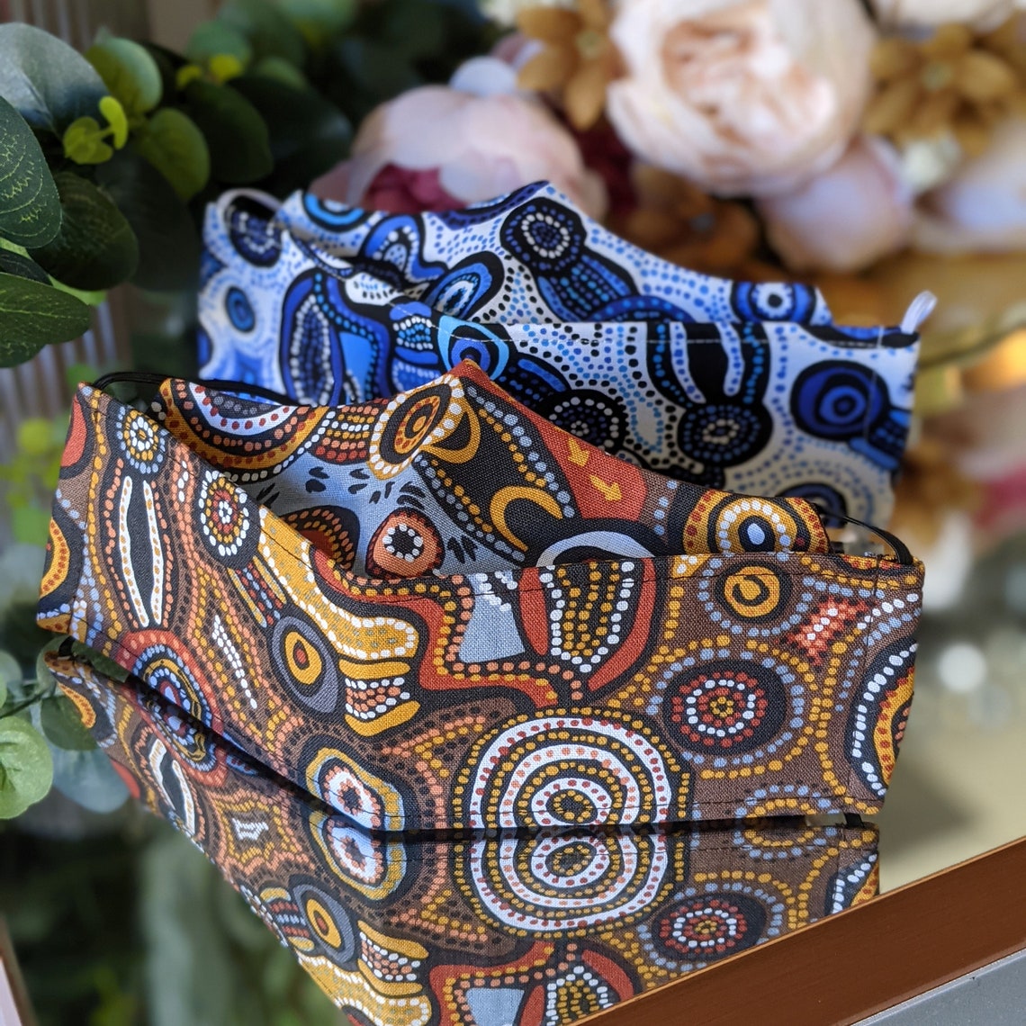Indigenous Print Face Mask/ Aboriginal Art Facemask Perth/ Etsy