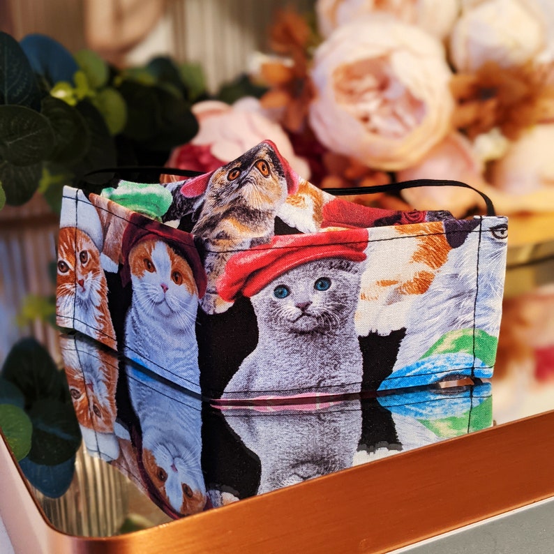 Cats Wearing Hats 3D Face Masks /made in Australia Origami Etsy Australia