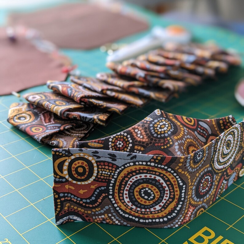 Indigenous Print Face Mask/ Aboriginal Art Facemask Perth/ Etsy