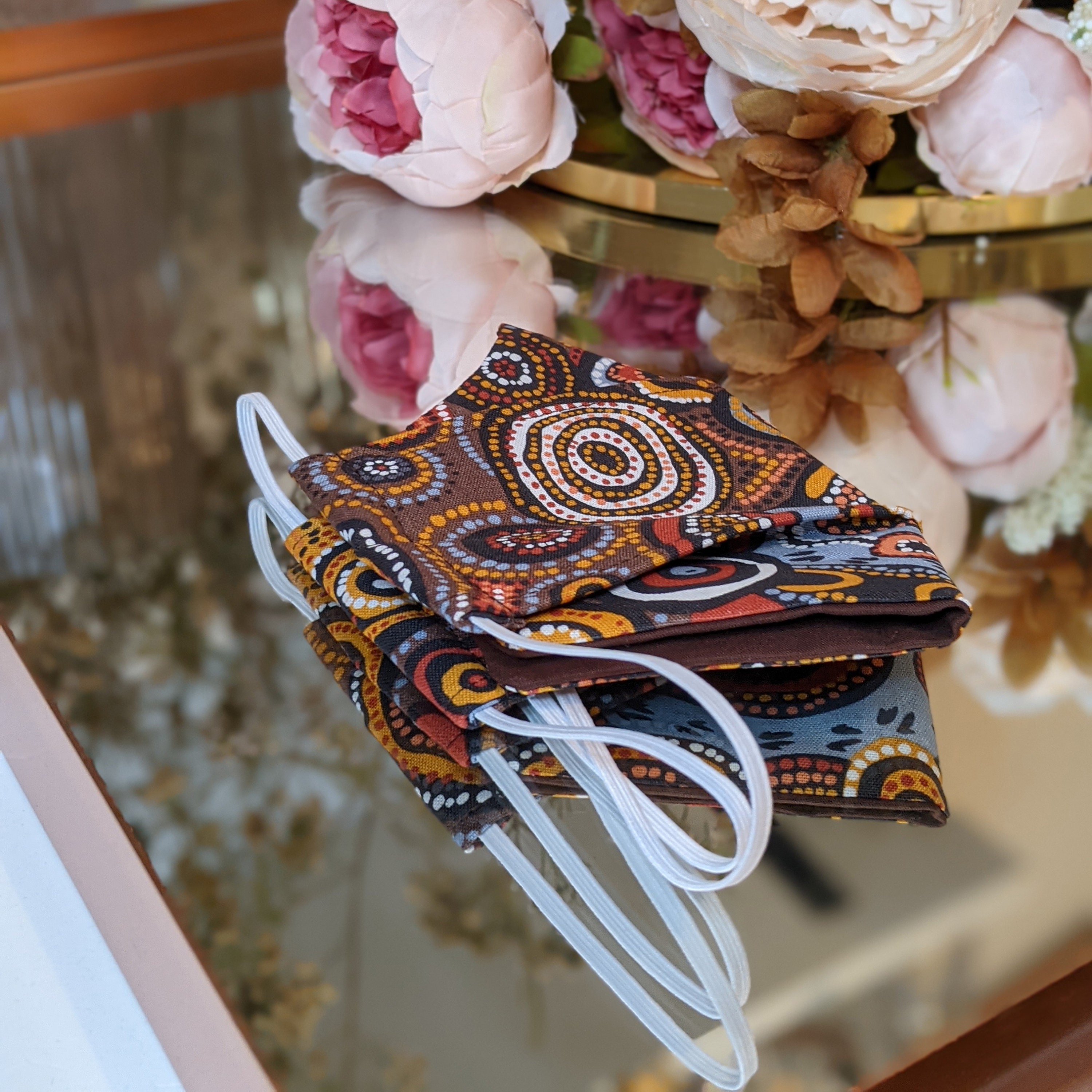 Indigenous Print Face Mask/ Aboriginal Art Facemask Perth/ Etsy