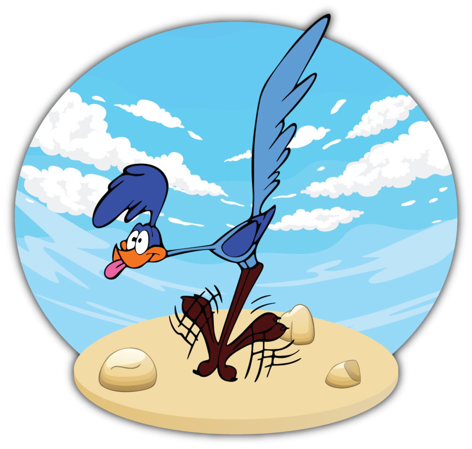 Roadrunner Cartoon Vinyl Sticker Decal Etsy