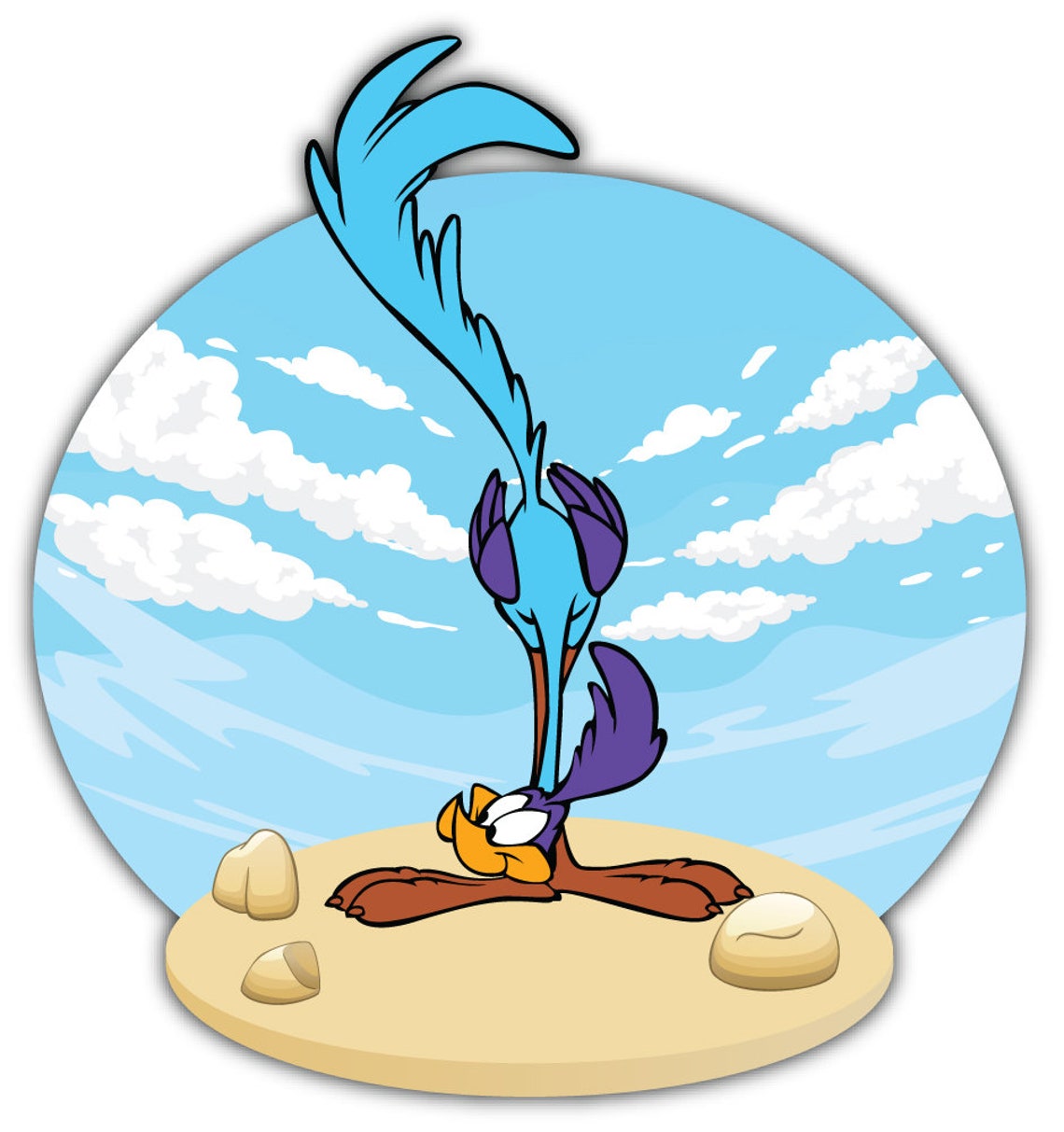 Roadrunner Cartoon Vinyl Sticker Decal Etsy