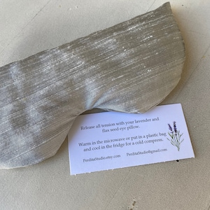 Silk Lavender Eye Pillow. Iridescent Silver Silk Shantung, French Lavender & Flax Seed. Relaxation,Aromatherapy,Sleep,Meditation,Yoga.