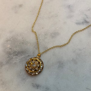 Swarovski Clear Three Layer Rhinestone Crystal Drop Necklace.