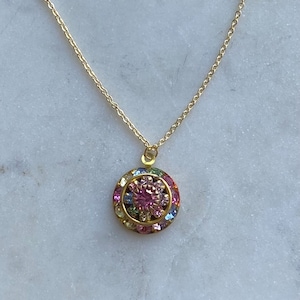 Swarovski multi color necklace - Etsy 日本