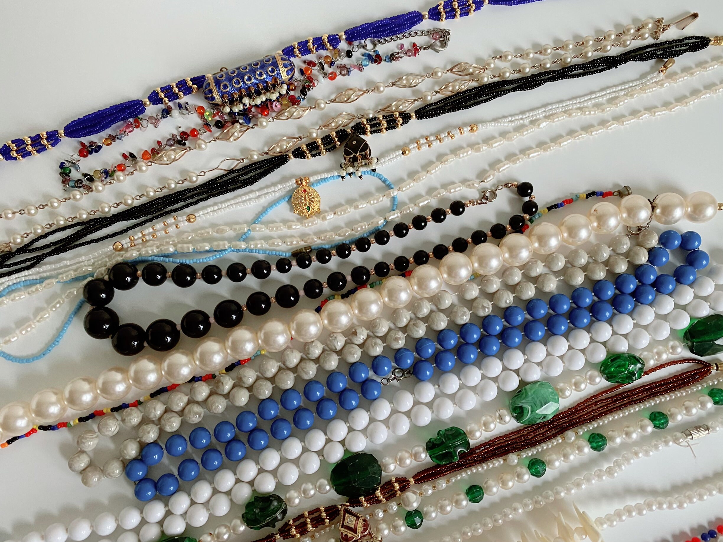 Vintage Beaded Necklaces Lot 22pc Handmade Jewelry for Craft | Etsy