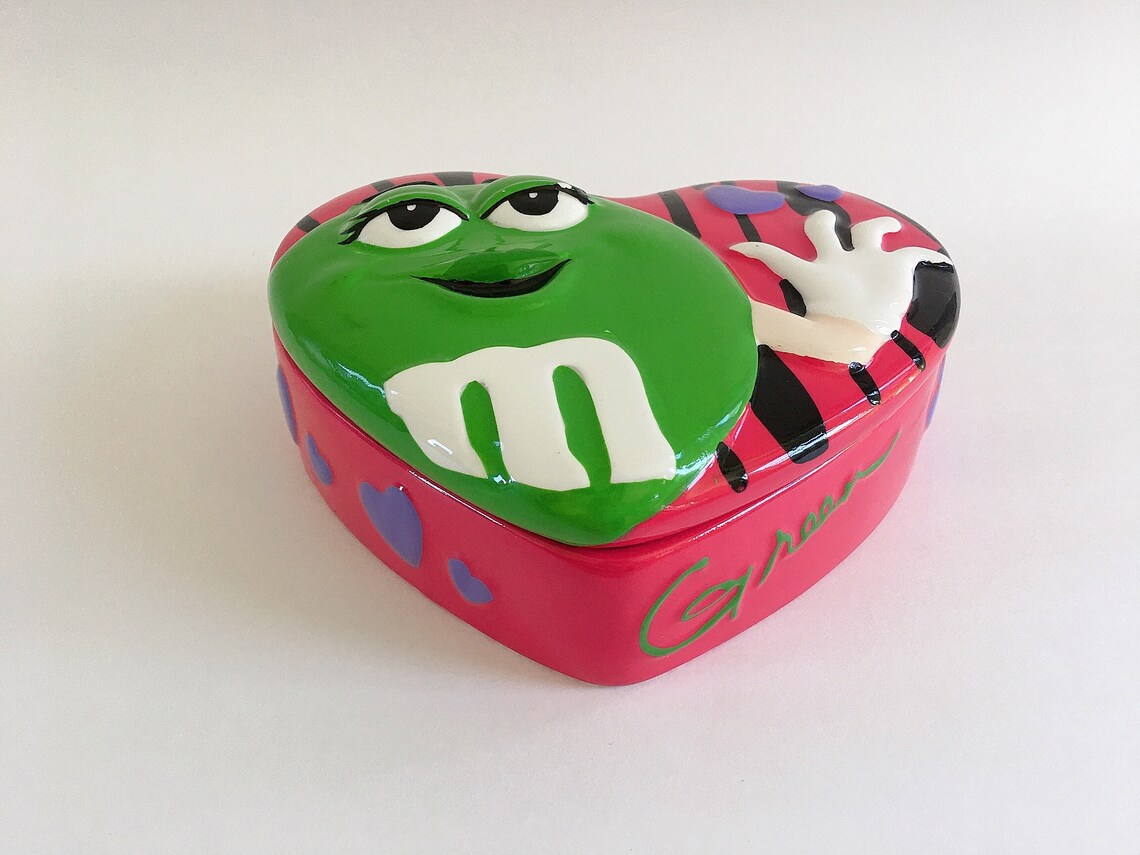 Galerie M&M Ceramic Heart Candy Dish Vintage M and M's Etsy