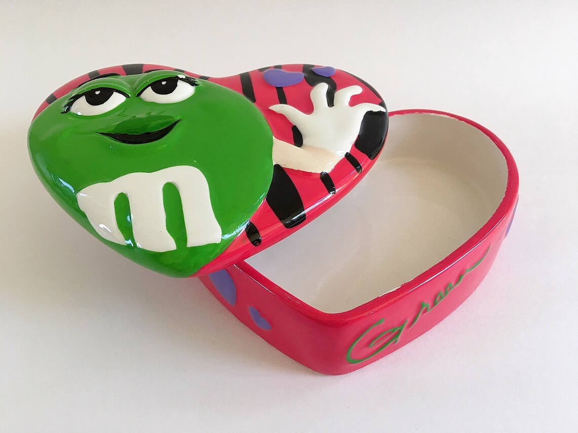 Galerie M&M Ceramic Heart Candy Dish Vintage M and M's Etsy