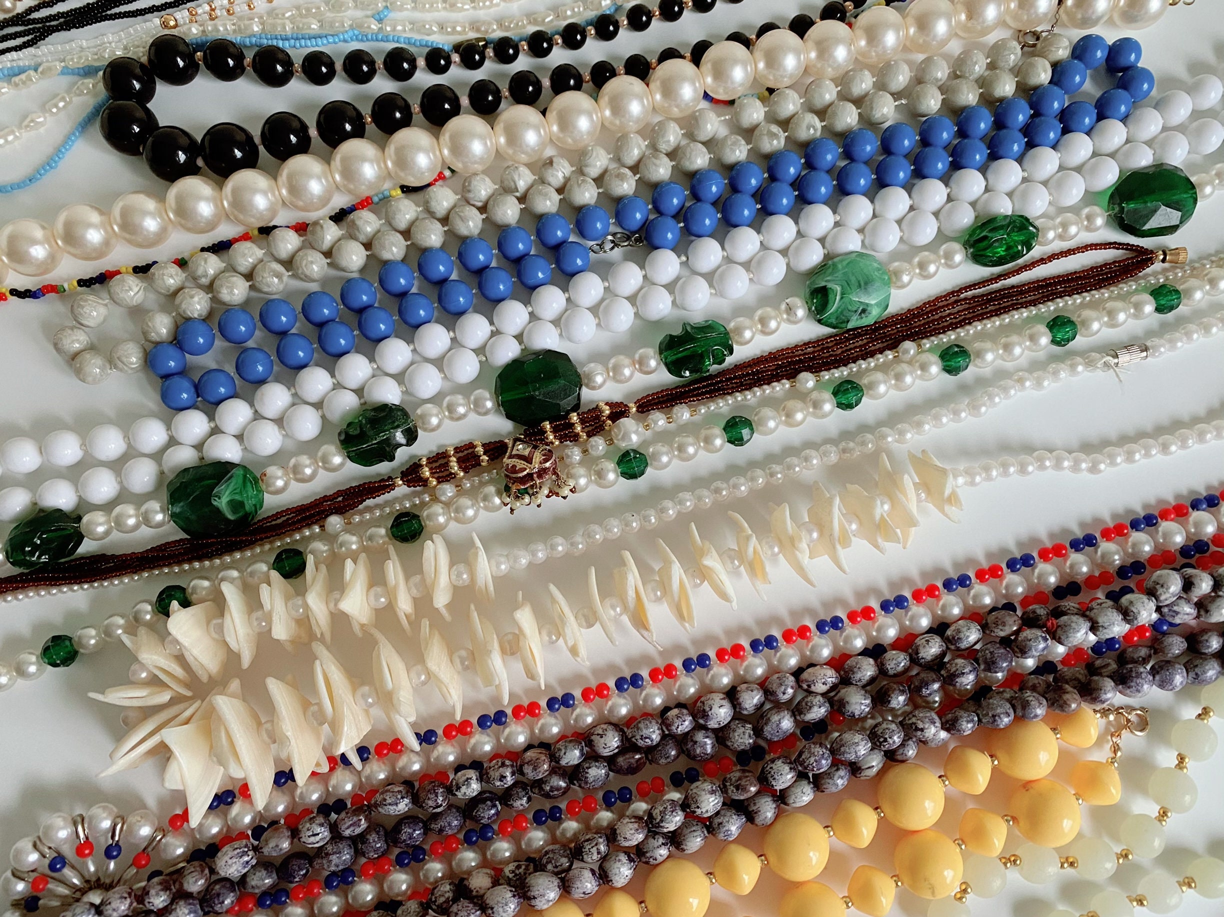 Vintage Beaded Necklaces Lot 22pc Handmade Jewelry for Craft | Etsy