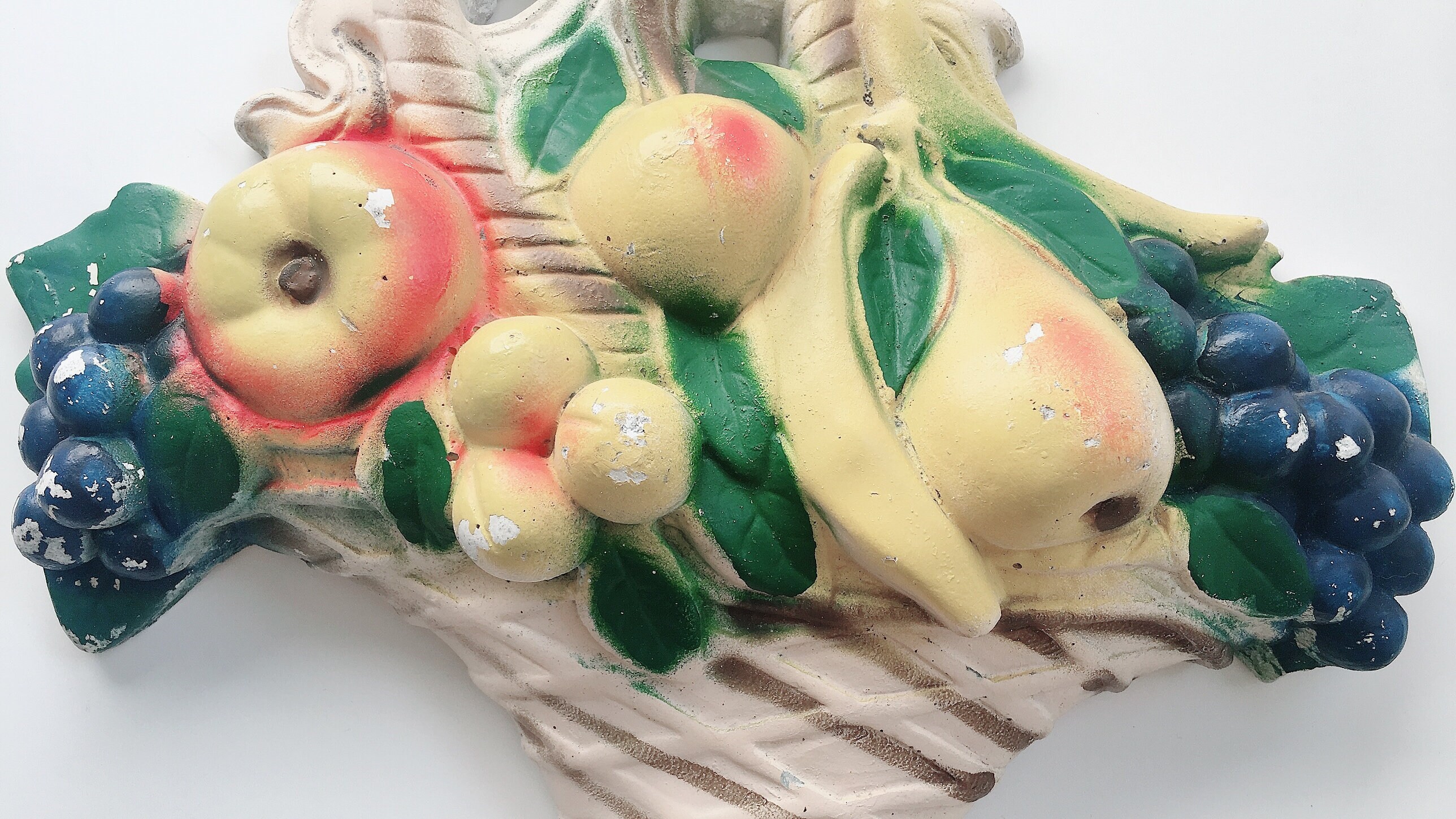 Vintage Wall Hanging Fruits Basket Farmhouse Wall Decor Etsy