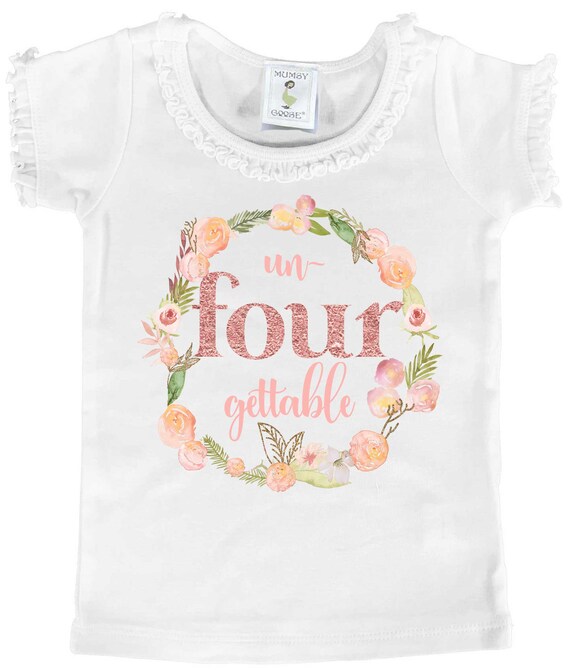 4th birthday girl shirt