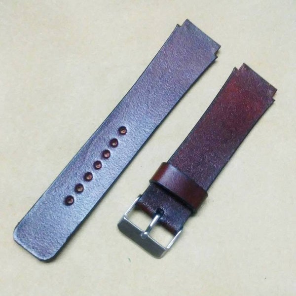 Handmade Genuine Leather Watch Strap / Band Replacement for Skagen 331XLS1 and 331XLSLD1 and other 331 Series Watches (Screw Attachment)