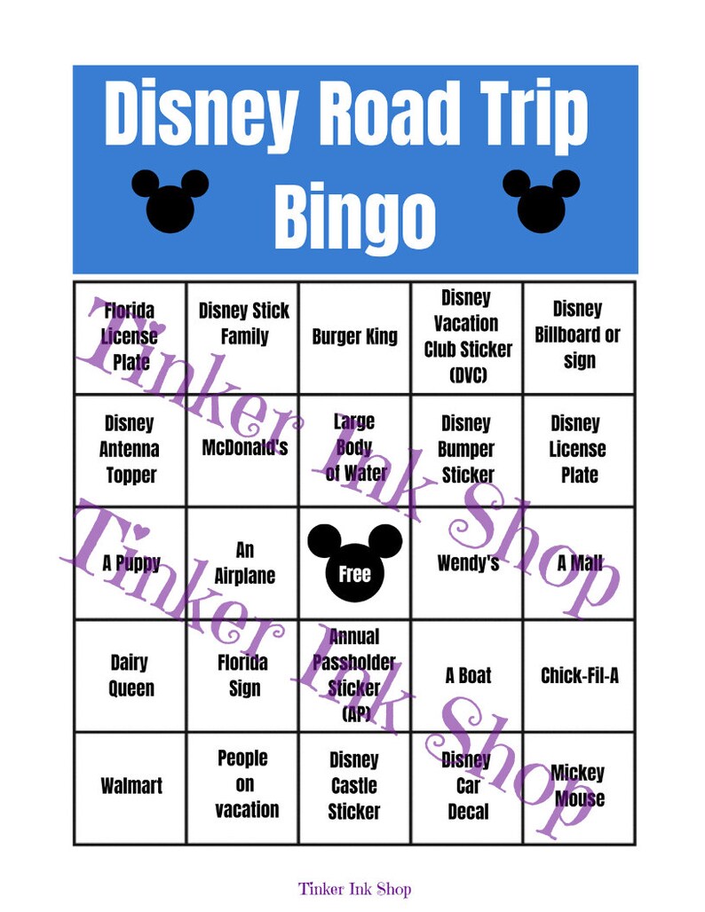 Disney Road Trip Printables - Printable Word Searches