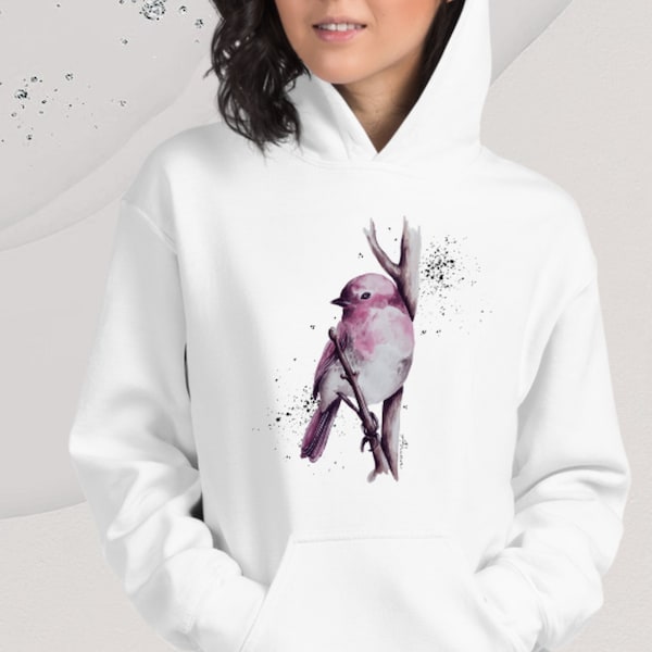 Sweatshirt mit Vogel,  Kapuzenpulli, Pullover, Hoodie, Herbst-Sweatshirt, Kleidungsstück mit Kapuze,warme Oberbekleidung