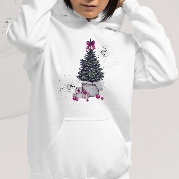 Weihnachts Hoodie, Weihnachtsbaum Hoodie, Oversized Hoodie, Weihnachtspullover, Anpassung möglich