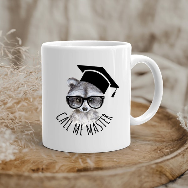 Personalisierte Tasse zum Abitur | Tasse Abschluss | Becher "Call me Master" | Abschluss Geschenk | Master Tasse Abschluss Studium mit Namen