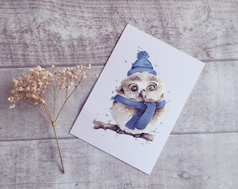 Postkarte kleine Eule