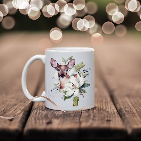 Tasse für Mama, Keramikbecher mit Blumen, Tasse für Freundin, Becher für Oma, personalisierte Kaffee-Tasse mit Namen, Geschenk für Mama