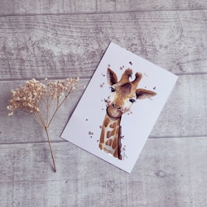 Postkarte Giraffe
