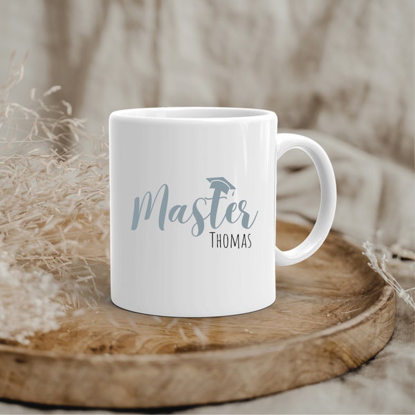 Personalisierte Tasse zum Abitur | Abschluss Geschenk | Bachelor Master Doktor Tasse bestandene Prüfung oder zum Abschluss Studium mit Namen