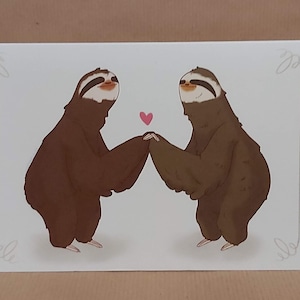 Faultier Romanze Karten (innen blanko)