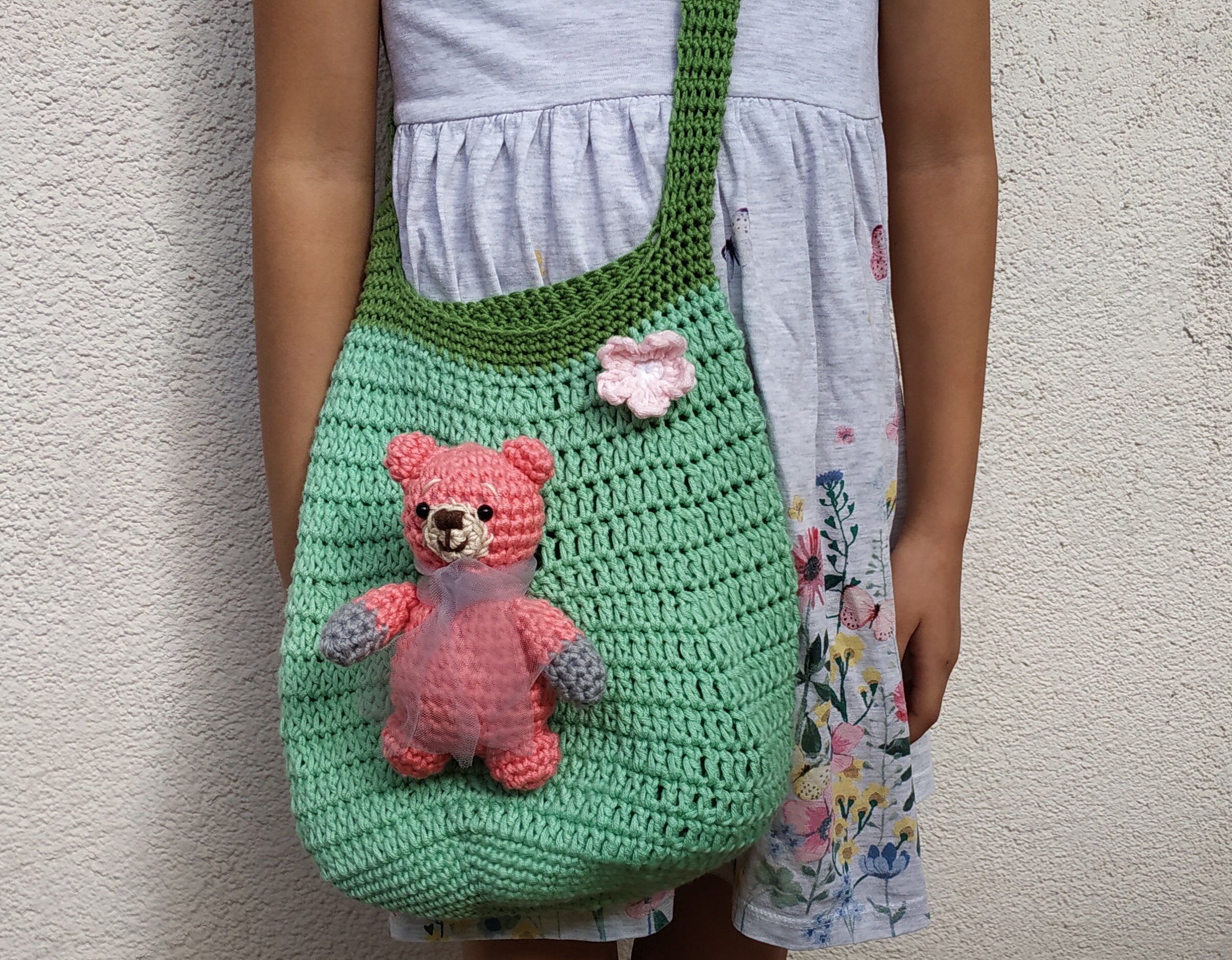 Kids Bag Crochet Pattern Kids Purse with cute Bear Crochet Etsy