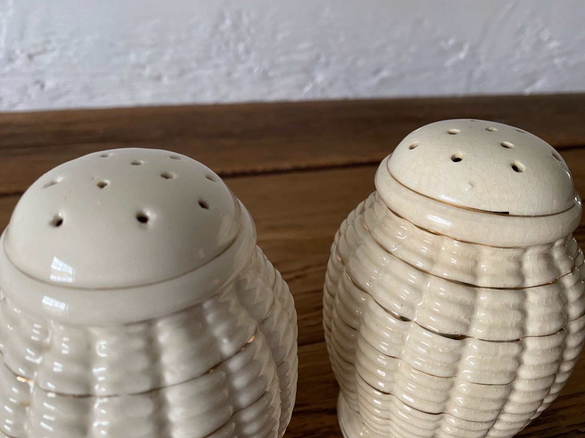 Large Vintage Ceramic Salt and Pepper Shakers From Japan Etsy