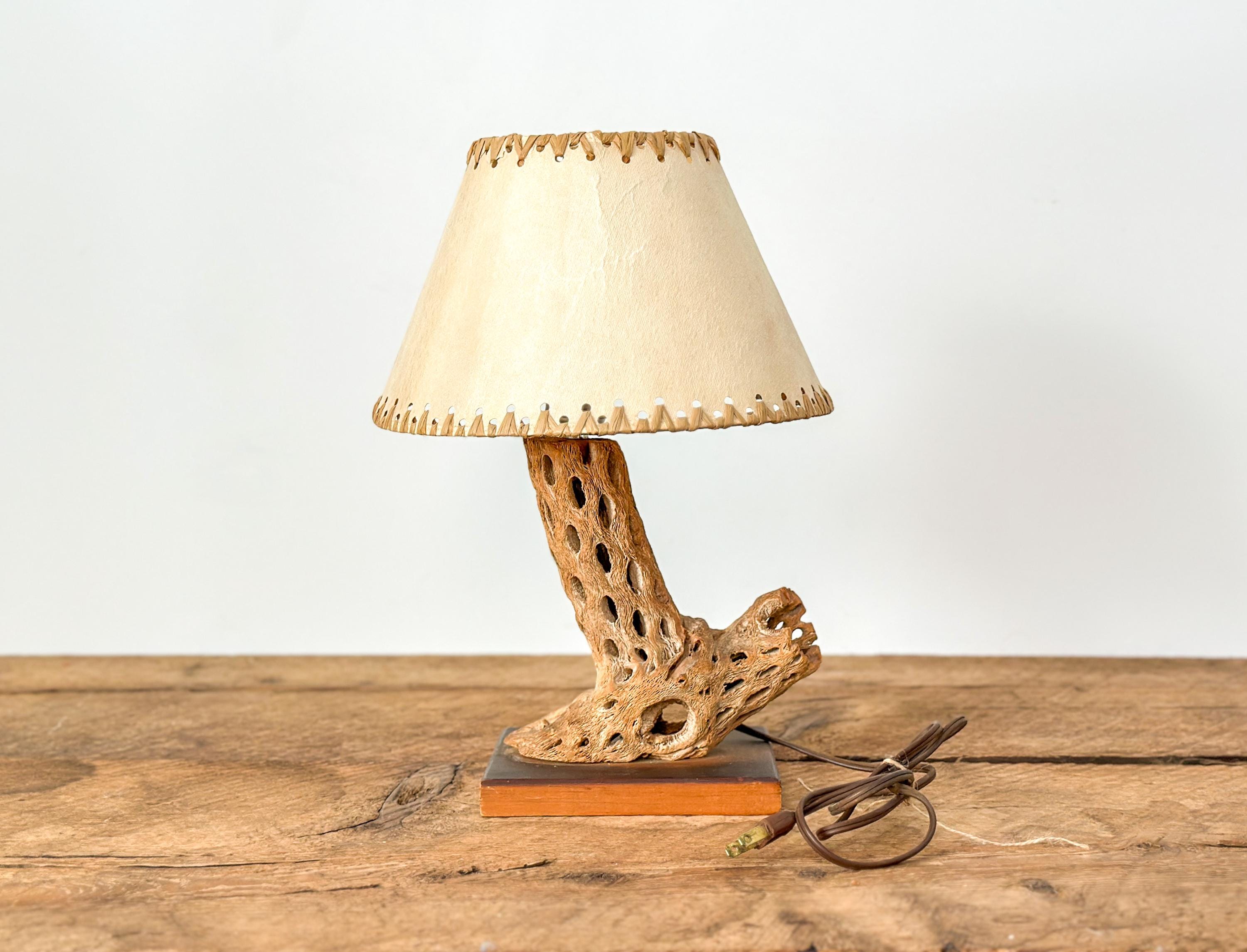 50s Wood Lamp - Etsy