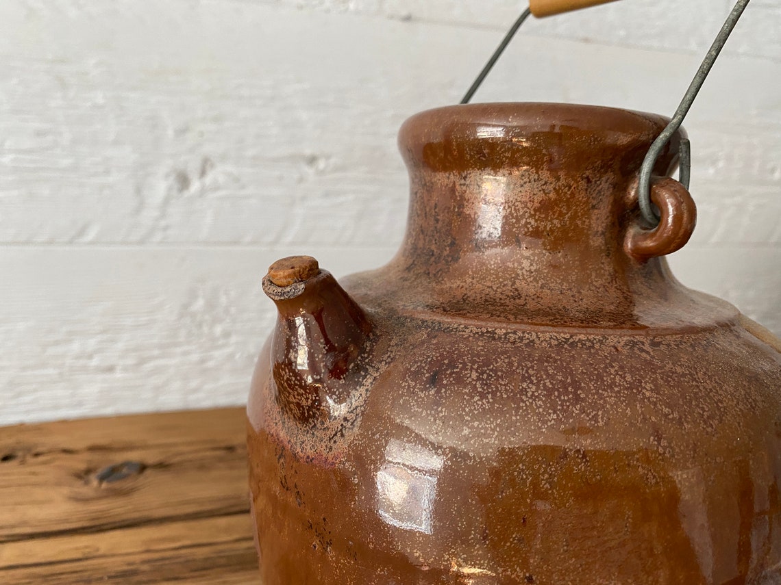 Antique Primitive Stoneware Maple Syrup Jug Storage Container Etsy India