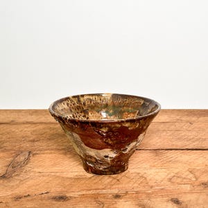 Vintage Large Studio Pottery Serving Bowl - Wabi-Sabi Stoneware Centerpiece: Signed A.H., from Québec, Canada, c. 1970s