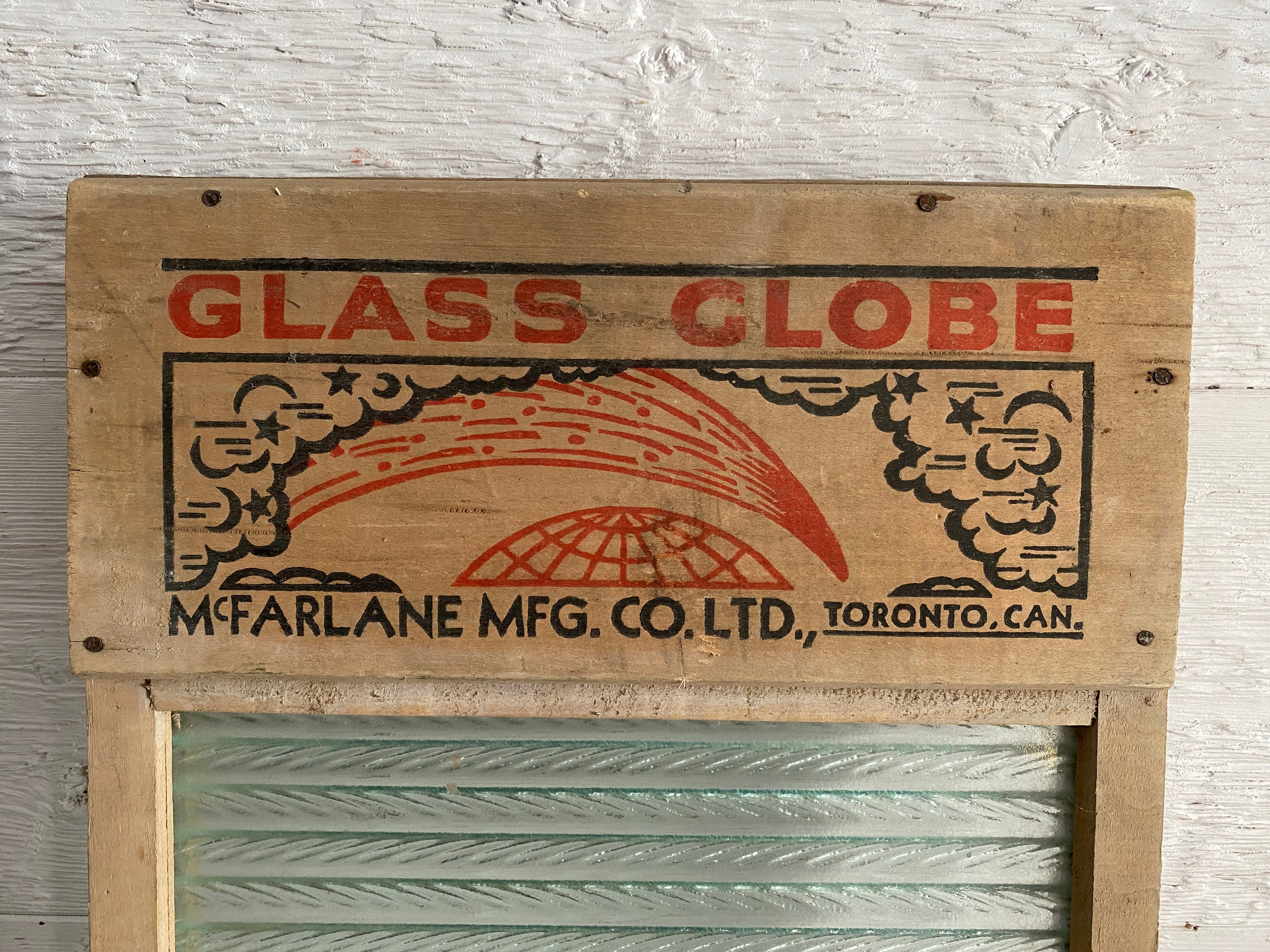 Antique Glass Globe Washboard Mcfarlane Mfg. Co. Ltd Etsy