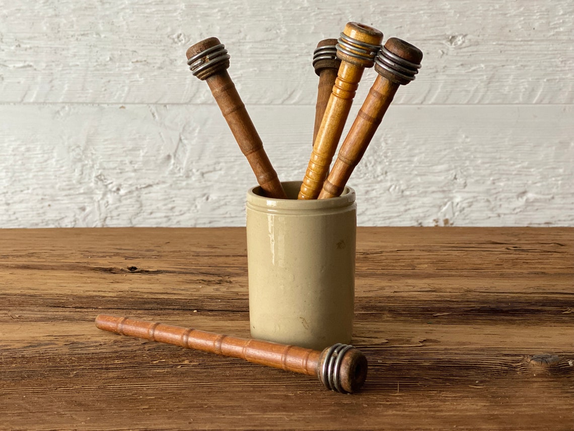 Set of 5 antique weaving shuttle bobbins quill spools pirns Etsy
